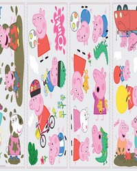 PEPPA THE PIG PEEL AND STICK WALL DECALS by  Roommates 