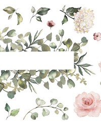 Watercolor Floral Cross Giant Wall Decals by  Roommates 