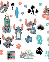 Stitch Surfs Up Wall Decals by   