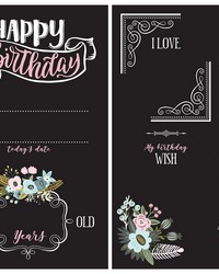 Floral Birthday Chalkboard by  Roommates 