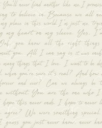 Love Letters Parchment Peel & Stick Wallpaper by  Roommates 