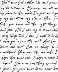 Love Letters Ink Peel & Stick Wallpaper by  Roommates 