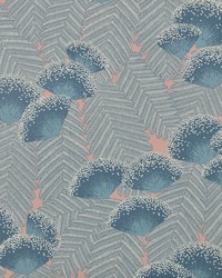 Clarice 01 Soft Blue by  1838 Wallcoverings 