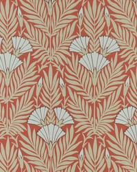 Floral Fanfare 02 Coral by  1838 Wallcoverings 