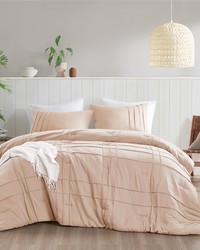Porter Blush Soft Washed Pleated Comforter Set Queen by   