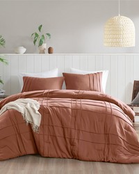 Porter Clay Soft Washed Pleated Comforter Set Queen by   