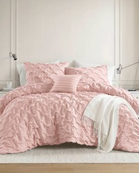 Bailey Pink Diamond Pucker Woven Comforter Set King by   