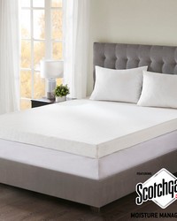 4 in Gel Memory Foam Mattress Topper White Full by   