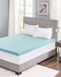 3in Gel Memory Foam with Cooling Cover White Queen by   