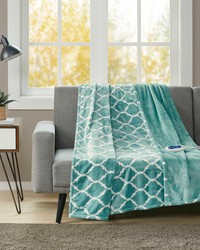 Heated Ogee Throw Aqua Heated Ogee Throw Aqua by