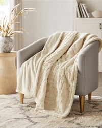Zuri Ivory Texture Oversized Faux Fur Heated Throw Zuri Ivory Texture Oversized Faux Fur Heated Throw by