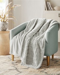 Zuri Grey Texture Oversized Faux Fur Heated Throw Zuri Grey Texture Oversized Faux Fur Heated Throw by