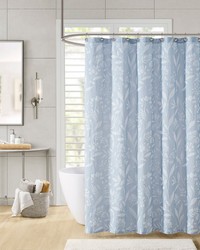 Winslow Blue Floral Shower Curtain by   