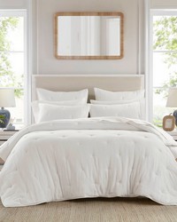 Breeze White Cotton Gauze  Embroidered Quilt Set King by   