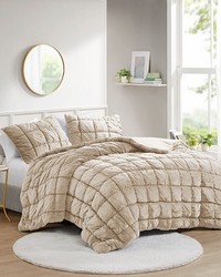 Velvet Dream Puff Tan 2 Piece Comforter Set Twin by   