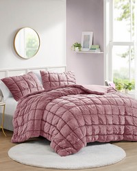 Velvet Dream Puff Pink 2 Piece Comforter Set Twin by   