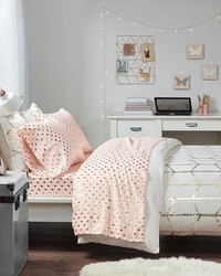 Metallic Dot Blush/Gold Twin by   