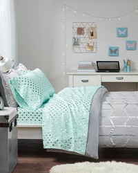 Metallic Dot Aqua/Silver Twin by   