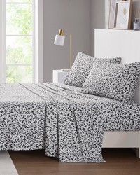 Printed Microfiber Black Floral Twin by   