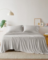 Cotton Blend Jersey Knit Grey Twin by   