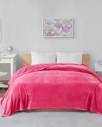 Microlight Plush Pink Oversized Blanket by   