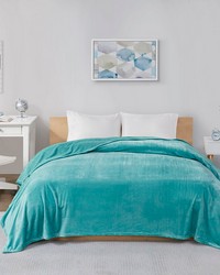 Microlight Plush Aqua Oversized Blanket by   
