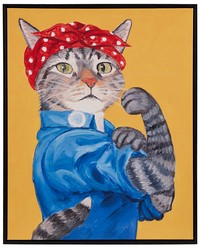 Pet Portrait Rosie Feline Rosie the Feline Framed Canvas Wall Art by   