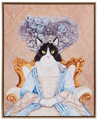 Pet Portrait Queen Bridger Bridger Kitty Framed Canvas Wall Art by   