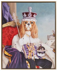 Pet Portrait King Charles Spaniel III King Charles Spaniel III Framed Canvas Wall Art by   