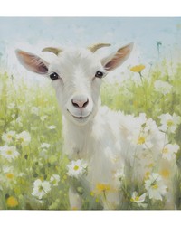 Sunshine Animals Goat/Green Multi Goat Canvas Wall Art by   