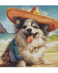 Beach Dogs Chihuahua/Blue Multi Chihuahua Canvas Wall Art by   