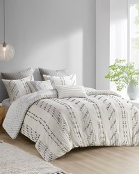 Kara Ivory 3 Piece Cotton Jacquard Comforter Set King by   