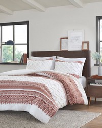 Mila Auburn 3 Piece Cotton Comforter Set with Chenille Tufting King by   