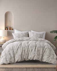 Cairo Ivory 3 Piece Cotton Jacquard Duvet Set King by   