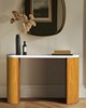 Olliix Layana Natural/Faux White Marble