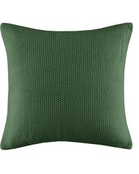 Bree Knit Green Square Pillow Cover by   
