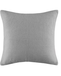 Bree Knit Grey Square Pillow Cover by   