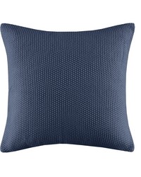 Bree Knit Indigo Square Pillow Cover by   
