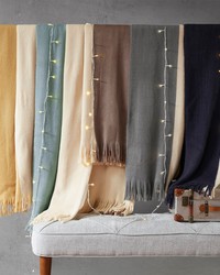 Stockholm Grey Color Block Faux Cashmere Throw by   