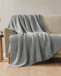 Bree Knit Grey Throw by   