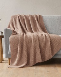 Bree Knit Brown Throw by   