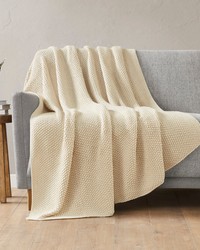 Bree Knit Ivory Throw by   