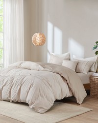 Dover Natural 5 Piece Organic Cotton Oversized Comforter Cover Set w/removable insert King by   