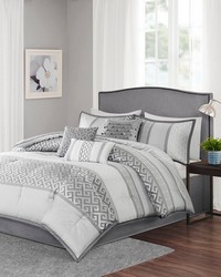 Bennett Grey 7 Piece Comforter Set King by   