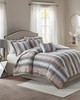 Olliix Zuri 4PC Faux Fur Comforter Set Blush/Grey