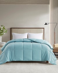 Winfield Teal 300 Thread Count Cotton Shell Luxury Down Alternative Comforter Queen by   