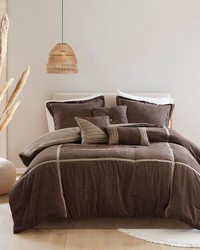 Dallas Brown 7 Piece Micro Corduroy Comforter Set King by   
