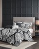 Olliix Vienna 6 Piece Printed Duvet Cover Set Black