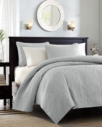 Quebec Grey 3 Piece Reversible Quilt Set Queen by   