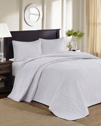 Quebec White 3 Piece Reversible Bedspread Set Twin by   
